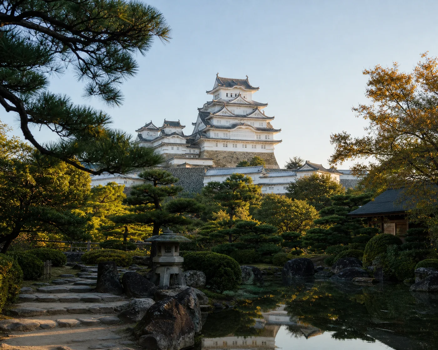 日本交换学期，姬路城与庭园现场照片