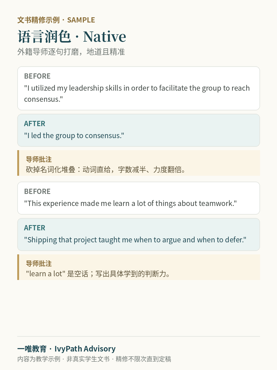 语言润色 · Native